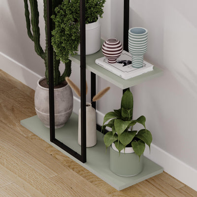 Vetra Modern Plantstand Shelves close-up detail