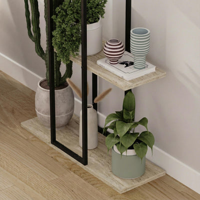 Vetra Modern Plantstand Shelves close-up detail