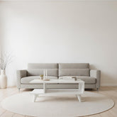 Titus Modern Coffee Table Open Storage Shelf White 80 x 45 x 32.4 cm - Additional Image 4