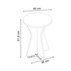 Lisa Modern Side Table – Compact Accent Table – dimensions (cm)