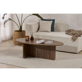 Orba Oval Coffee Table - styled in a living room setting
