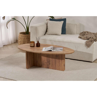 Orba Oval Coffee Table - styled in a living room setting