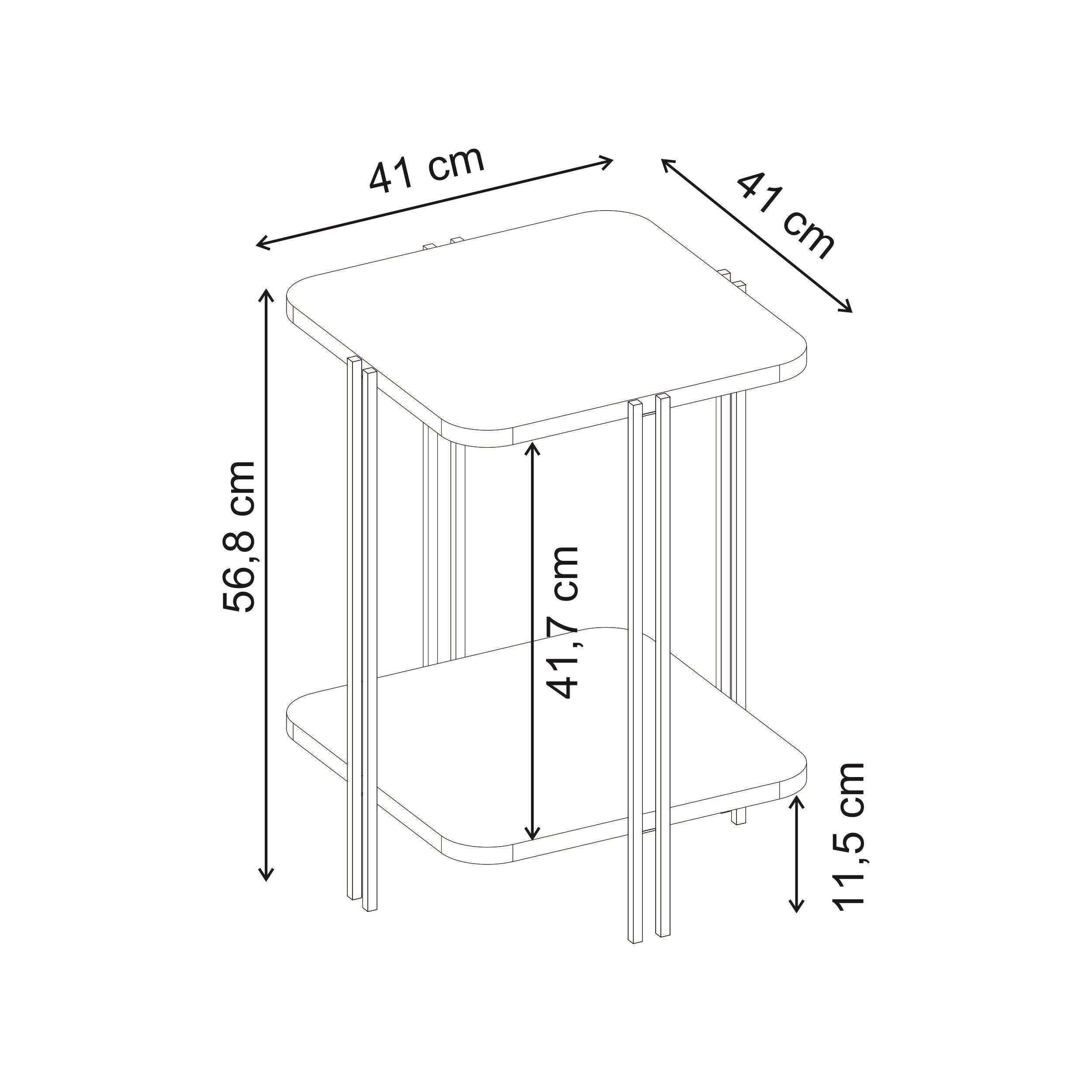 Notus 2-Tier Side Table with Shelf - Additional Image 7