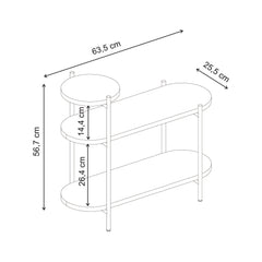 Somo 3-Tier Display Side Table – dimensions (cm)