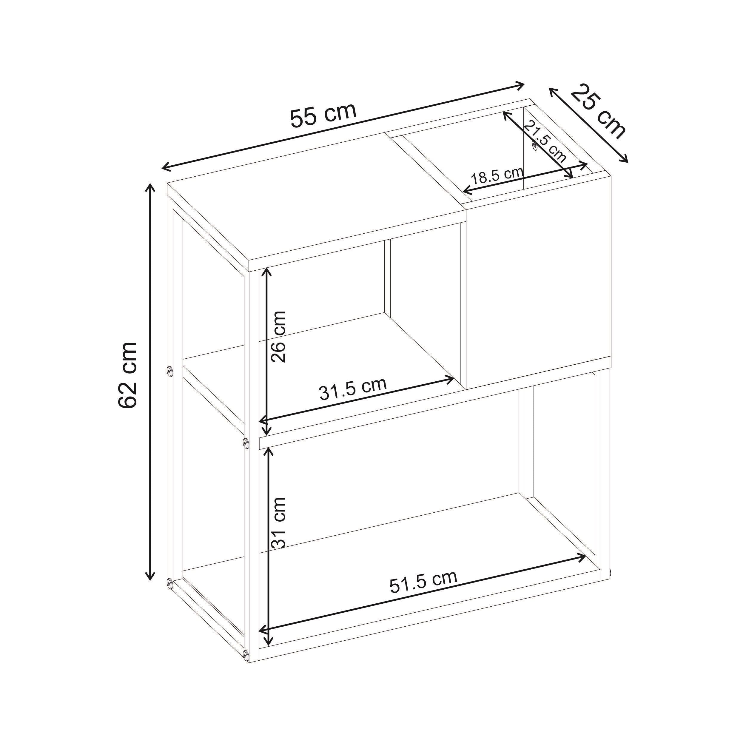 Tania Side Table with Storage Shelves - Additional Image 5