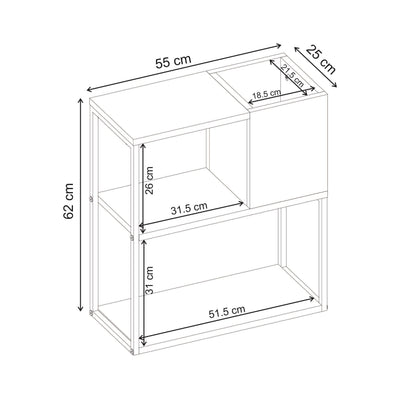 Tania Side Table with Storage Shelves - Additional Image 5