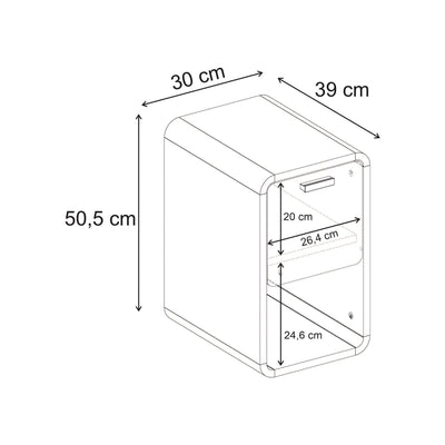 Side Table with Storage | Rovel - Additional Image 3