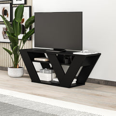 Pipralla Modern TV Stand 110 cm in Black Bute