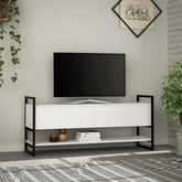 Metola Modern TV Stand Multimedia Stand TV Unit With Storage Cabinet 130cm – White