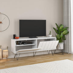 Picadilly Modern TV Stand Multimedia Centre With Storage Cabinet 139cm – White