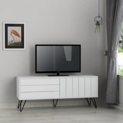Picadilly Modern TV Stand Multimedia Centre With Storage Cabinet 139cm – White