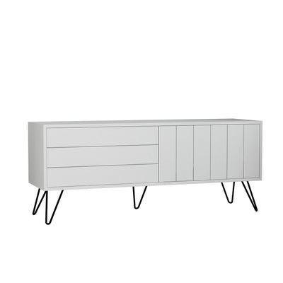 Picadilly Modern TV Stand Multimedia Centre With Storage Cabinet 139cm – White