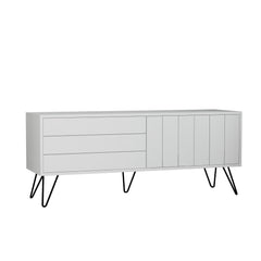 Picadilly Modern TV Stand Multimedia Centre With Storage Cabinet 139cm – White