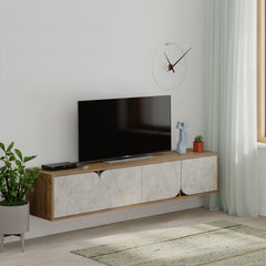Spark Modern Floating Tv Stand – Dark Oak,Lagina
