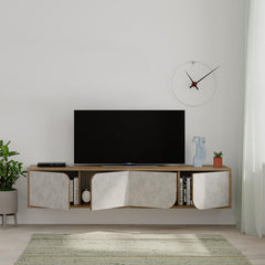 Spark Modern Floating Tv Stand – Dark Oak,Lagina