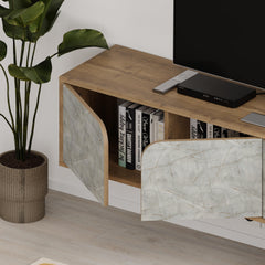Spark Modern Floating Tv Stand – Dark Oak,Lagina