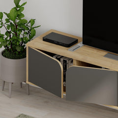 Spark Modern Floating Tv Stand – Oak,Anthracite