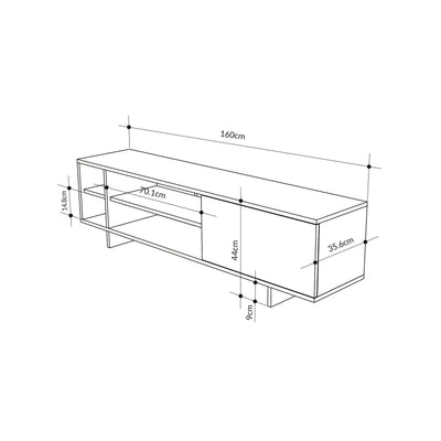 Stockton TV Stand with Storage and Shelves - Additional Image 10