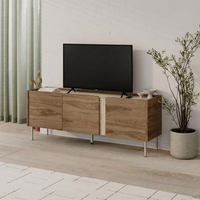Norm TV Unit 3 Doors - styled in a living room setting