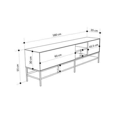 Amira TV Unit – Modern TV Stand with Storage – Multiple Colours - Additional Image 11