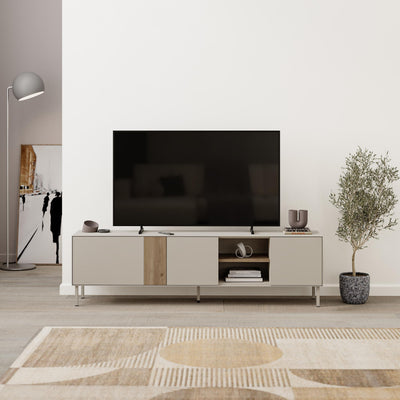 Vena TV Unit 3 Doors-Open Shelves - 180cm TV Unit