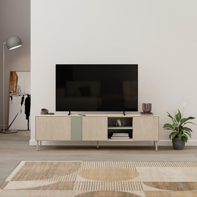 Vena TV Unit 3 Doors-Open Shelves - 180cm TV Unit