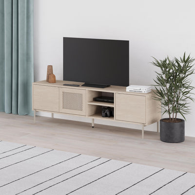 Inca Modern TV Stand - TV Stand with Laser-Cut Door