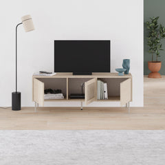 Inca Modern TV Stand with Laser-Cut Door Sonoma Oak 140 cm – Sonoma Oak