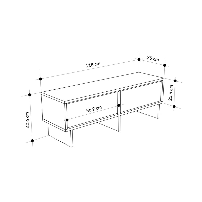Yuki Modern TV Unit with Storage 118cm - Additional Image 3