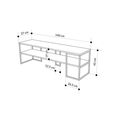 Black Friday TV Unit 140cm dimensions