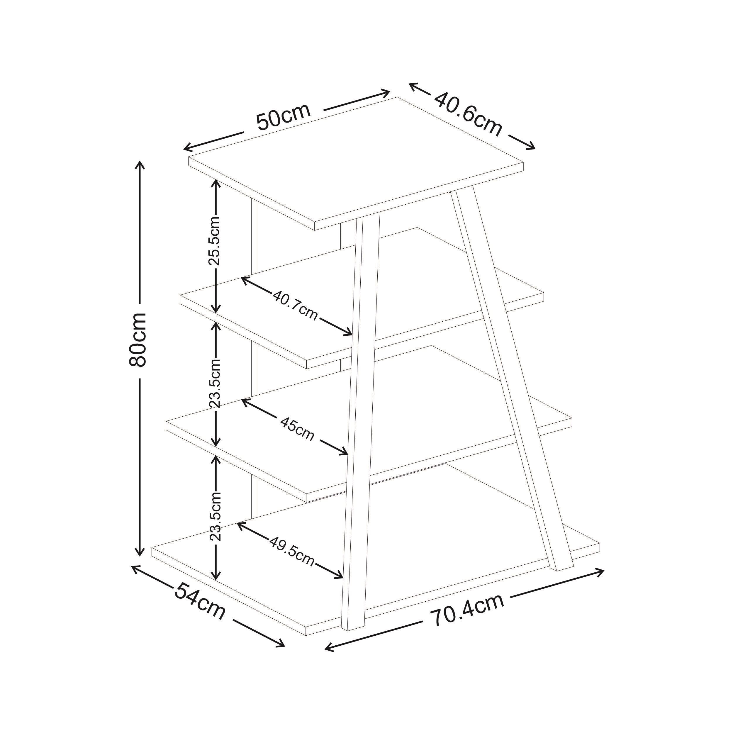Lyno Angled Mini TV Entertainment Unit with Open Shelves - Additional Image 5