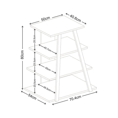 Lyno Angled Mini TV Entertainment Unit with Open Shelves - Additional Image 5