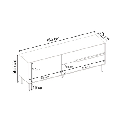 Arch Modern TV Unit - dimensions
