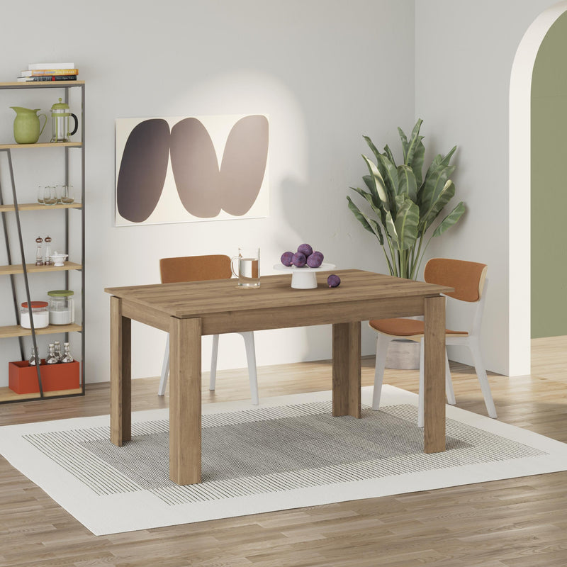 Tolmen Extendable Modern Dining Table – Dark Oak (Hitit) - 140/190 cm