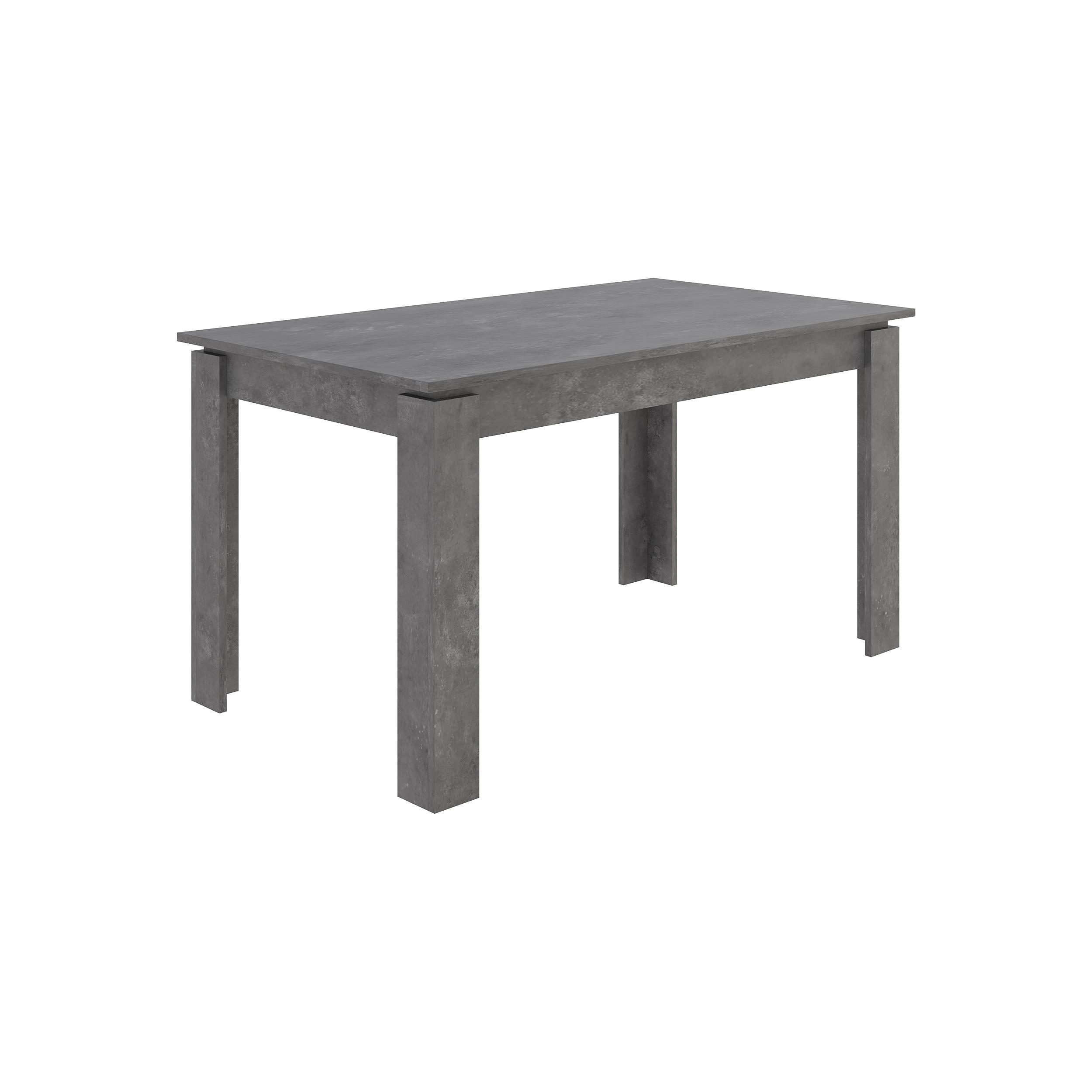 Tolmen Extendable Modern Dining Table – Retro Grey - 140/190 cm - Additional Image 1