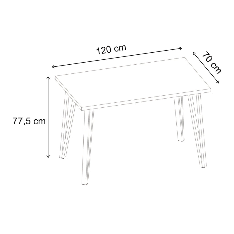 Xana Modern Dining Table 4 Seater 120cm - Additional Image 7