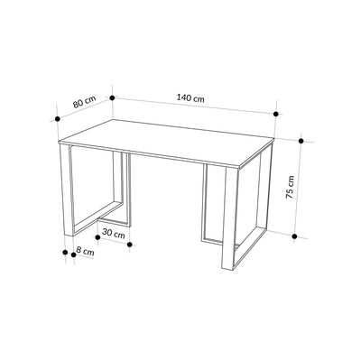 Lenora Dining Table – 140x80 cm – Modern Dining Table - Additional Image 5