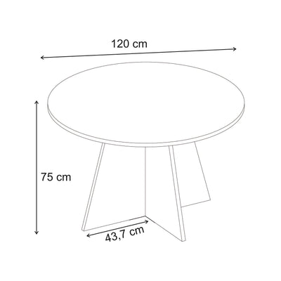Virella Round Dining Table 120 cm - Additional Image 12