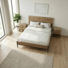 Mars Bed Frame Whiskey Oak Finish L 206.5 cm – Whiskey Oak