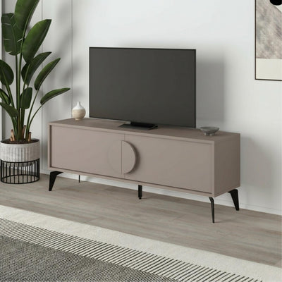 Gora Modern TV Stand 140 cm Entertainment Unit in Light Mocha,Light Mocha