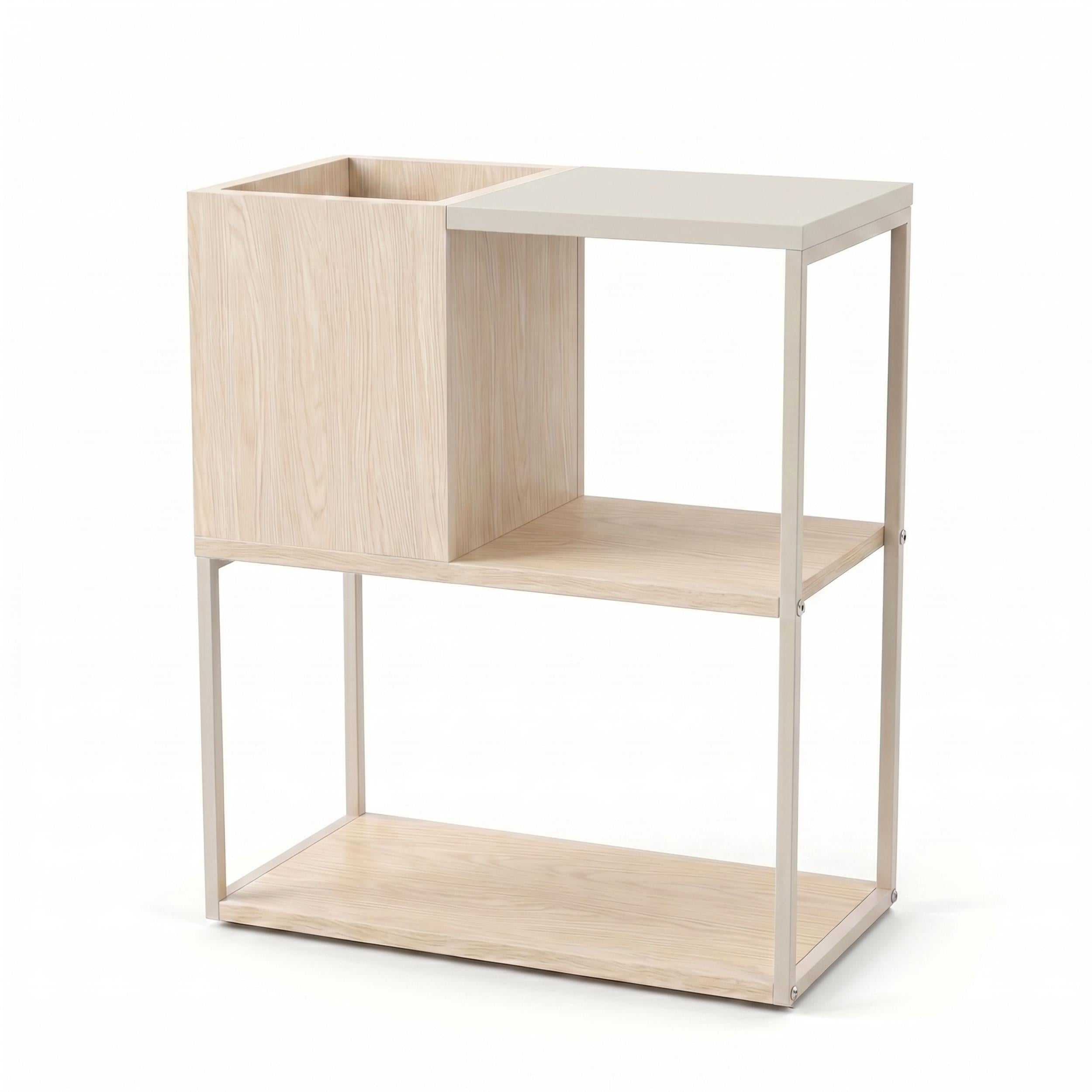 Tania Side Table with Storage Shelves - Additional Image 1