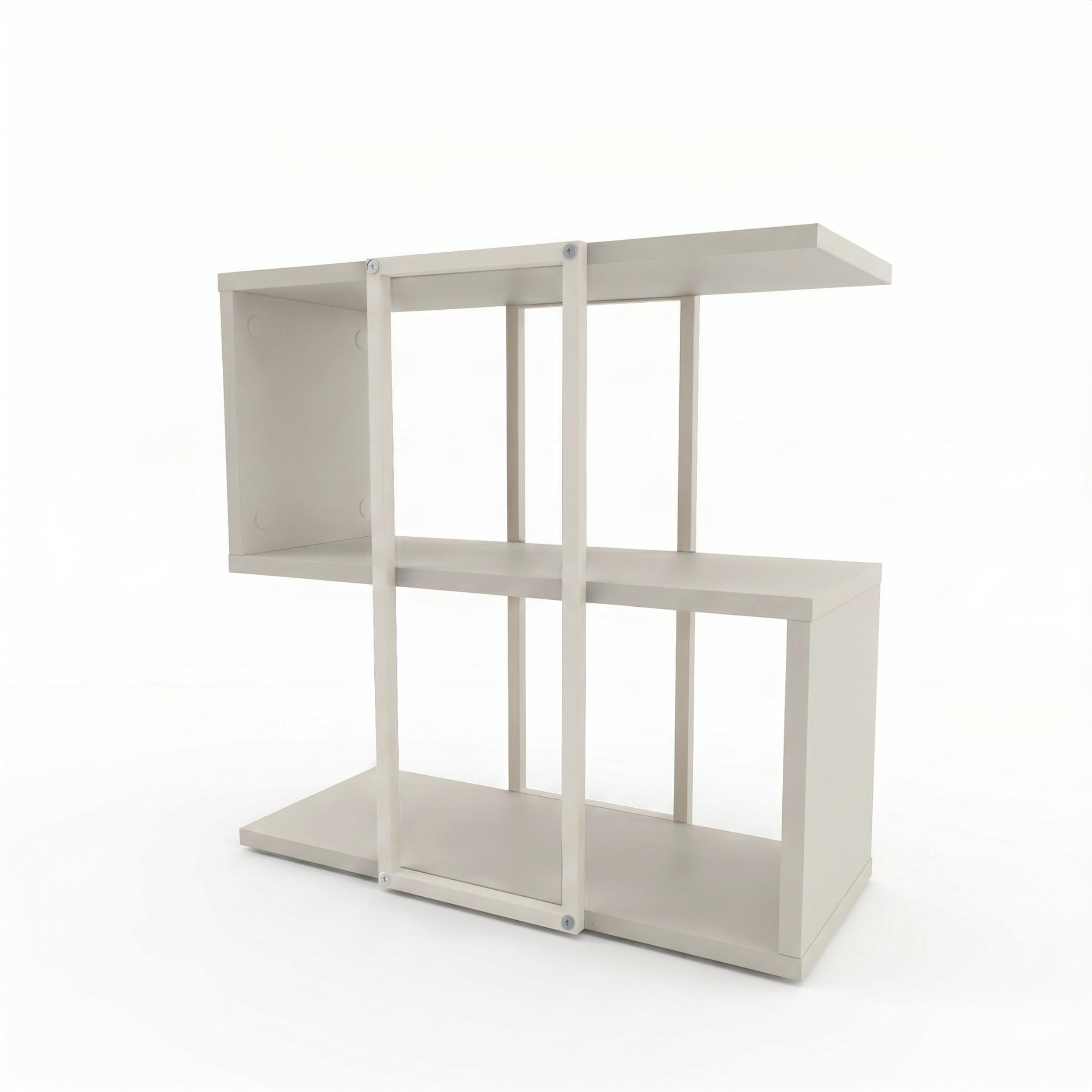 Homia Stepped Side Table with Open Shelves – Living Room End Table - Additional Image 4