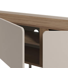 Norm TV Unit 3 Doors Natural Oak-Sandstone 140 cm – Natural Oak,Sandstone