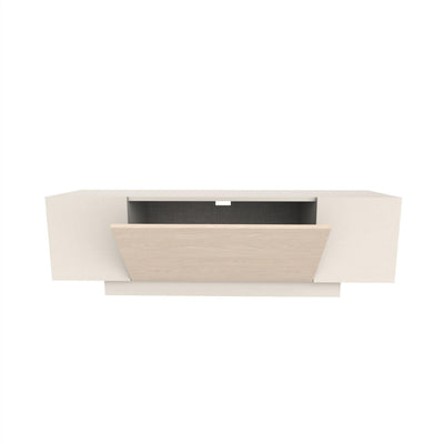 Victor TV Unit Sandstone-Sonoma Oak-White close-up detail