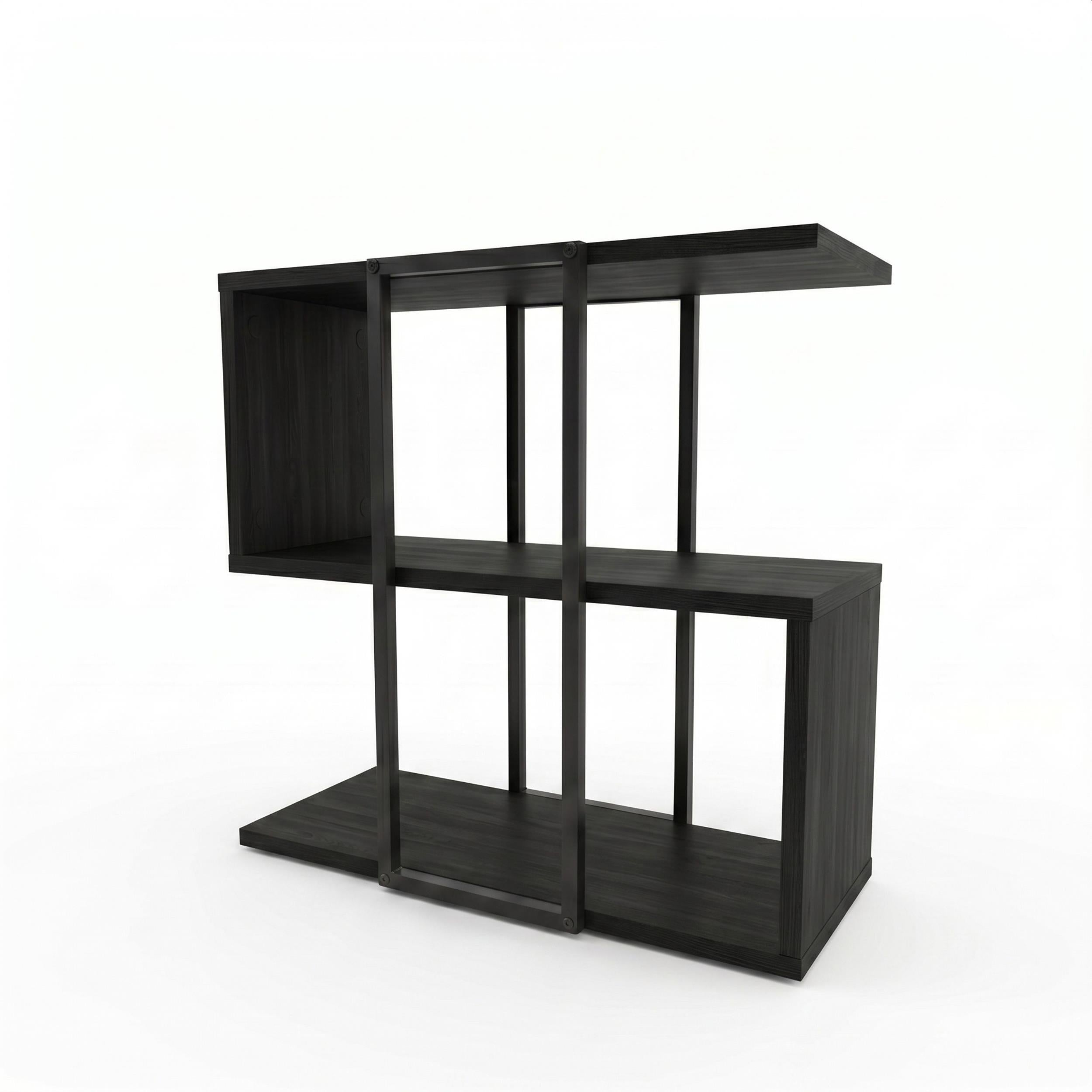 Homia Stepped Side Table with Open Shelves – Living Room End Table - Additional Image 5