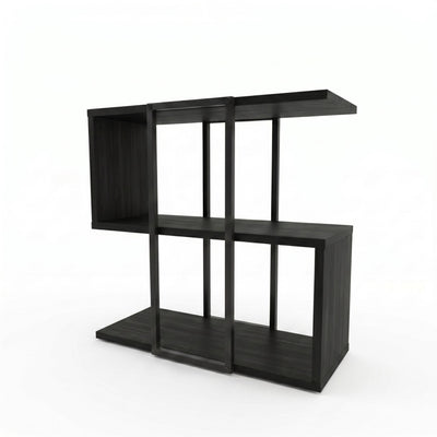Homia Stepped Side Table with Open Shelves – Living Room End Table - Additional Image 5
