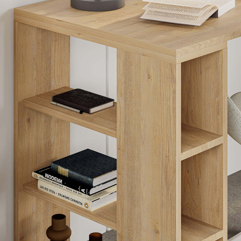 Colmar Modern Desk With Bookshelf Legs Width 140cm - Decortie