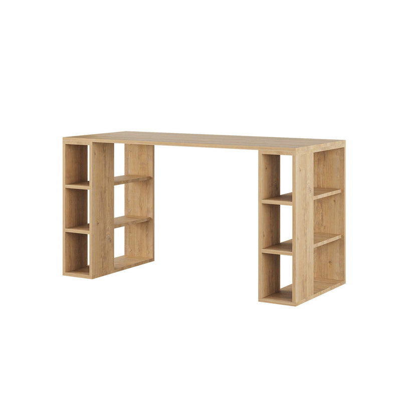 Colmar Modern Desk With Bookshelf Legs Width 140cm - Decortie