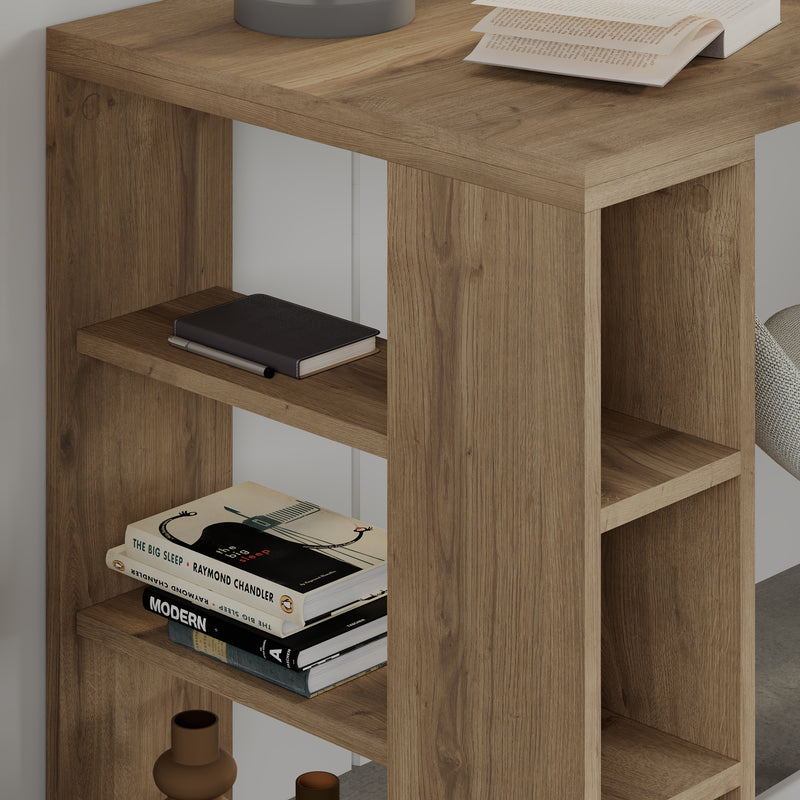 Colmar Modern Desk With Bookshelf Legs Width 140cm - Decortie