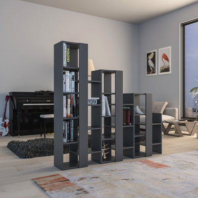 Lift Separator Modern Bookcase Display Unit Room Separator Tall 151cm in Anthracite